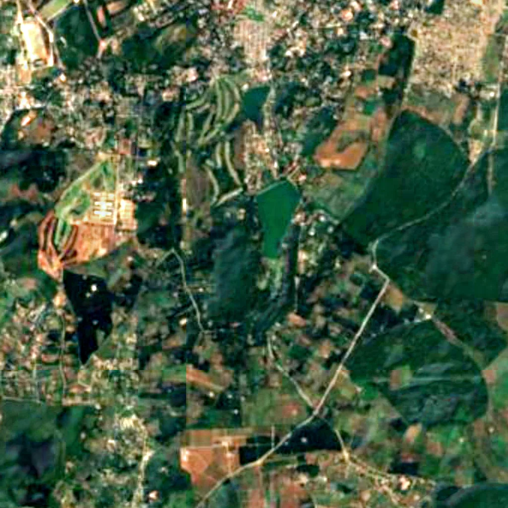 National Kandawgyi Botanical Gardens seen from above (Sentinel-2)