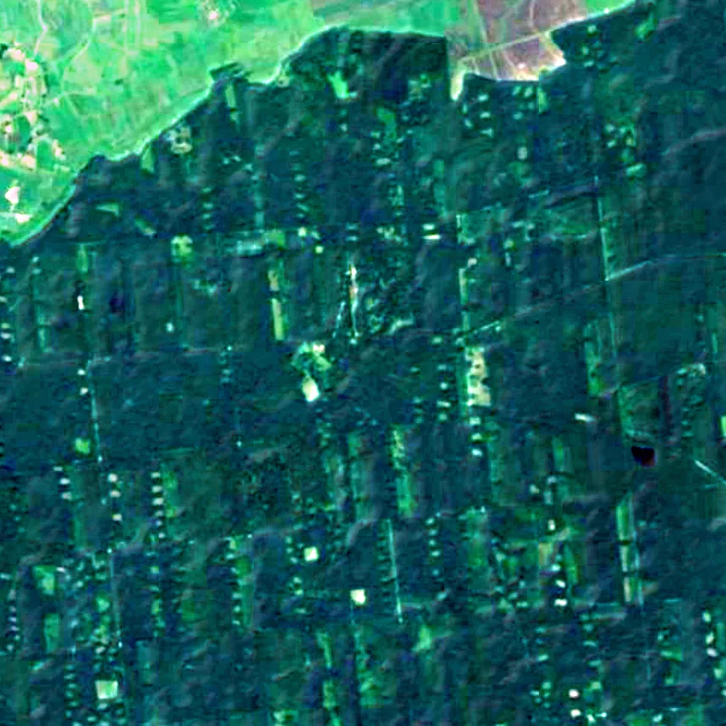 Niepołomice Forest seen from above (Sentinel-2)