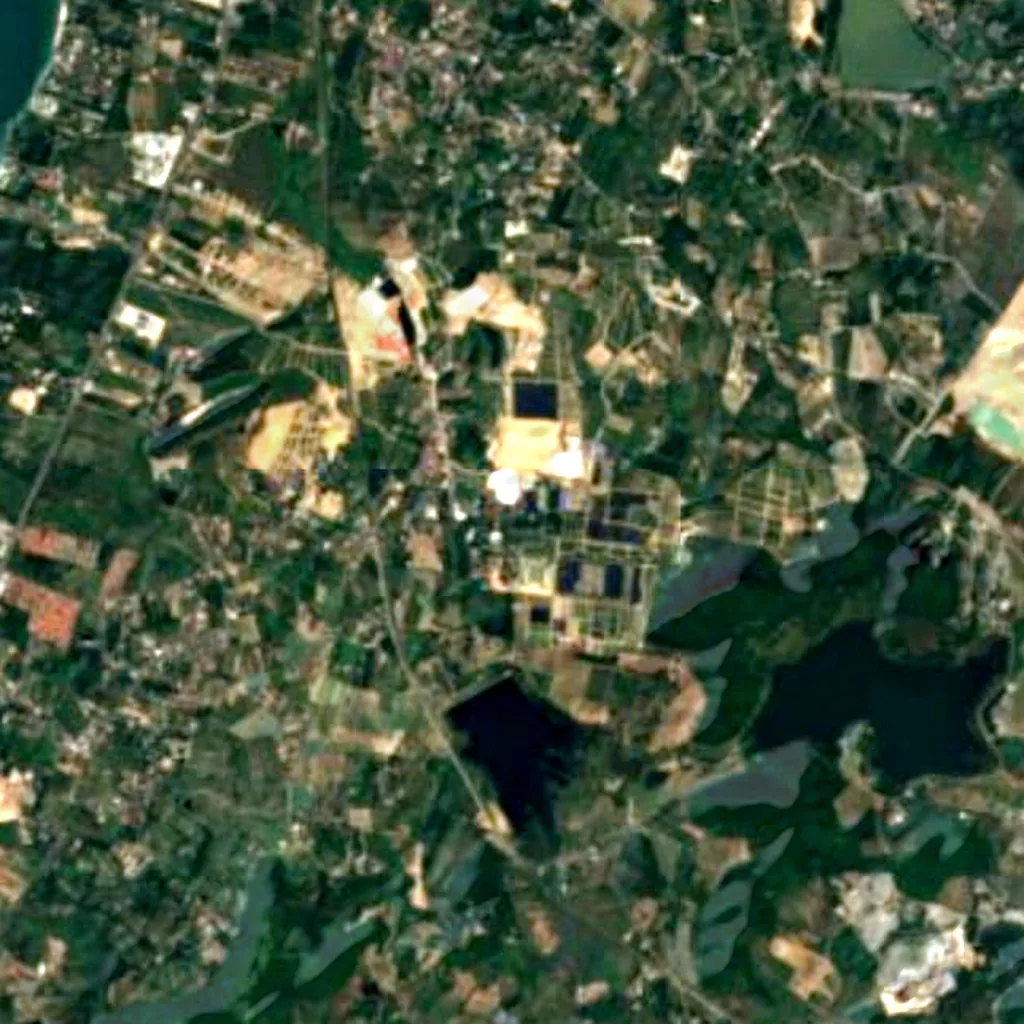 Nong Nooch Tropical Botanical Garden seen from above (Sentinel-2)