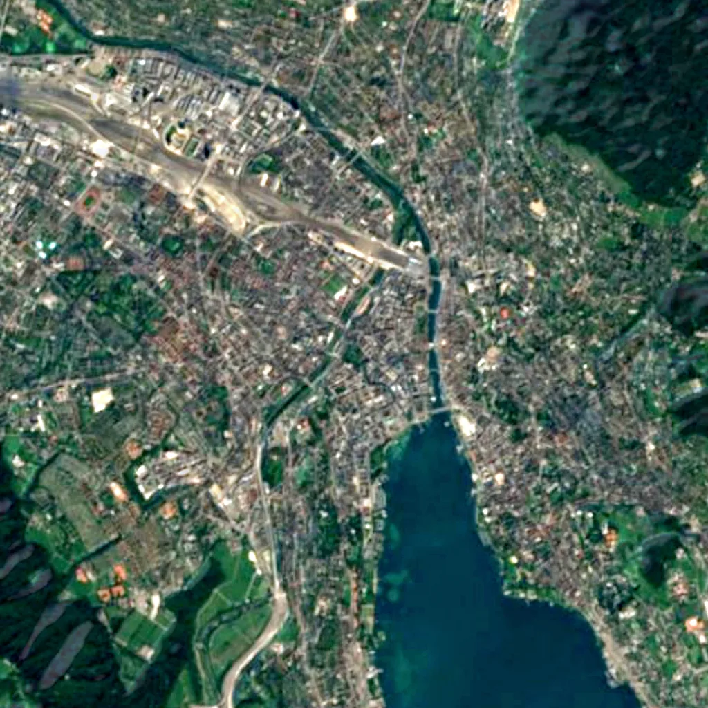 Old Botanical Garden, Zurich seen from above (Sentinel-2)