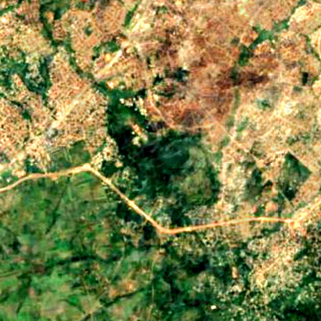Osun-Osogbo Grove seen from above (Sentinel-2)