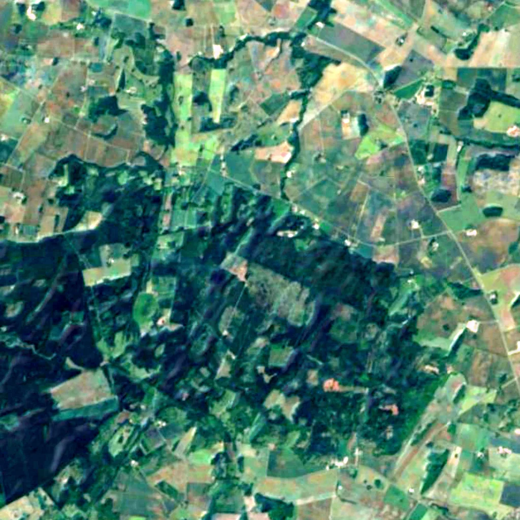 Paradisbakkerne seen from above (Sentinel-2)