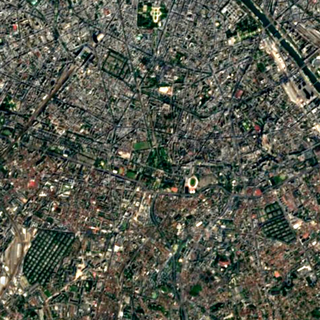 Parc Montsouris seen from above (Sentinel-2)
