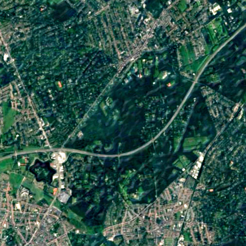 Peerdsbos seen from above (Sentinel-2)