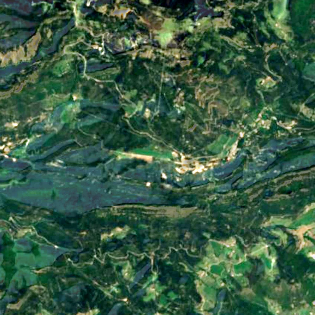 Pi de les Tres Branques seen from above (Sentinel-2)