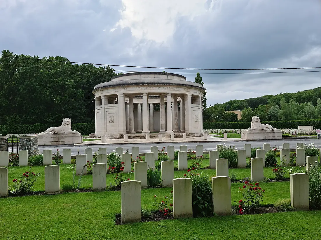 Emplacement de la stèle de Ronald Poulton Palmer Ploegsteert (Belgique)