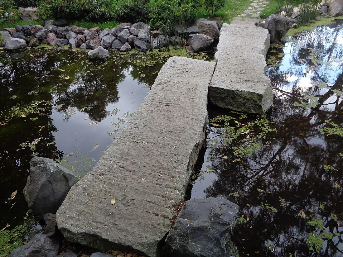 Jardín Botánico de Quito, cool stone bridge. (picture) 5of6