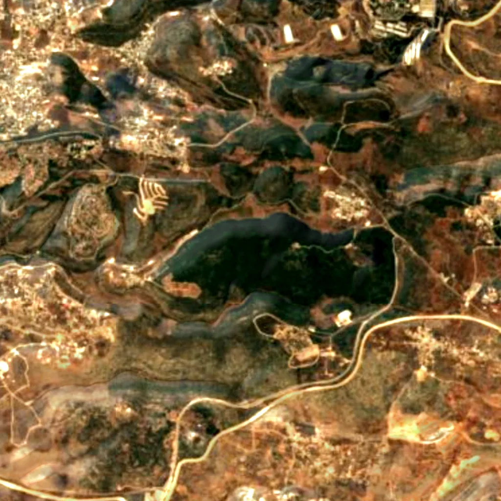 Rihan forest seen from above (Sentinel-2)
