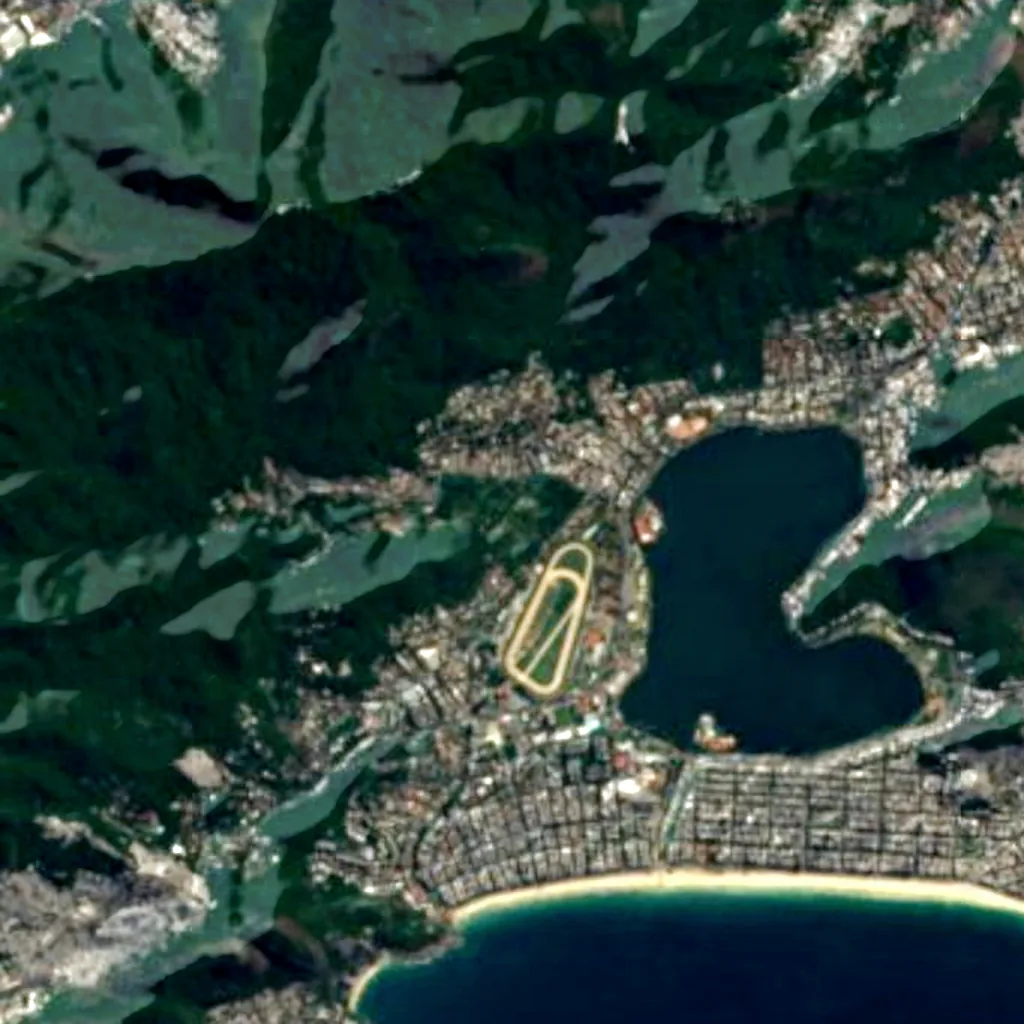 Rio de Janeiro Botanical Garden seen from above (Sentinel-2)