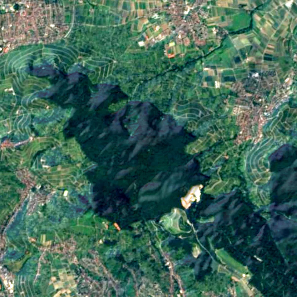 Schurwald seen from above (Sentinel-2)