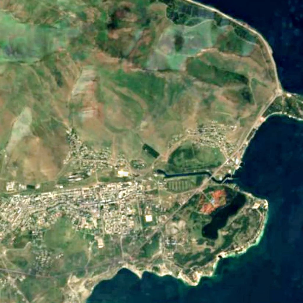 Sevan Botanical Garden seen from above (Sentinel-2)