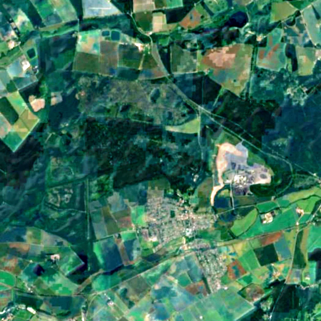 Sherwood Forest seen from above (Sentinel-2)