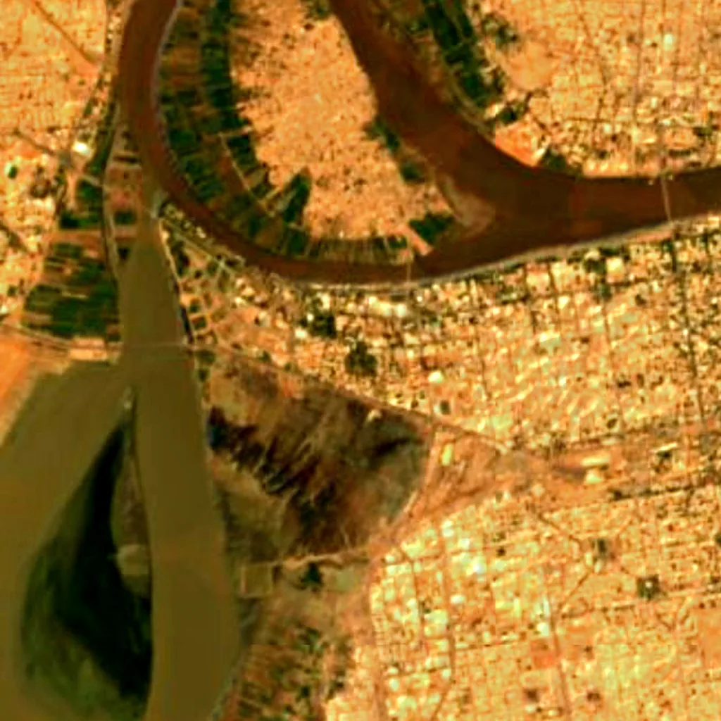 Sudan National Botanical Garden seen from above (Sentinel-2)