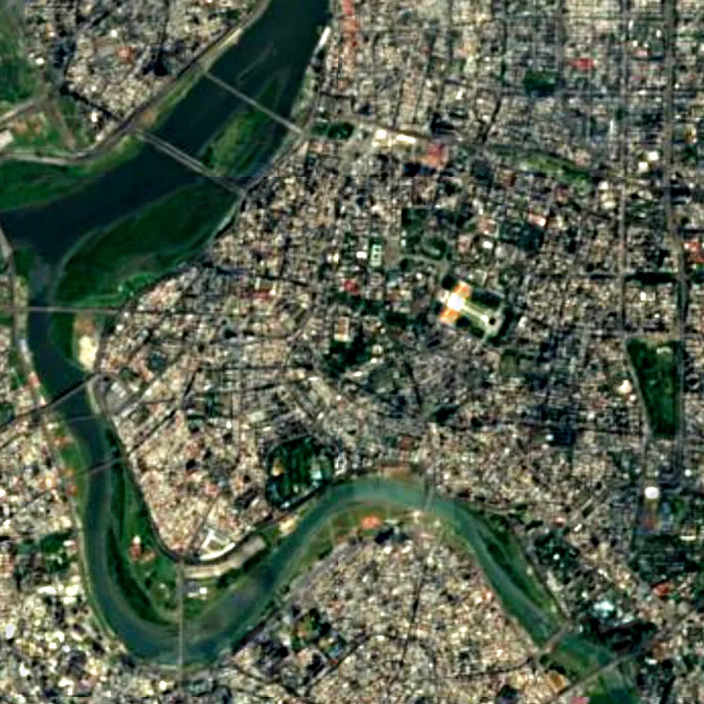 Taipei Botanical Garden seen from above (Sentinel-2)