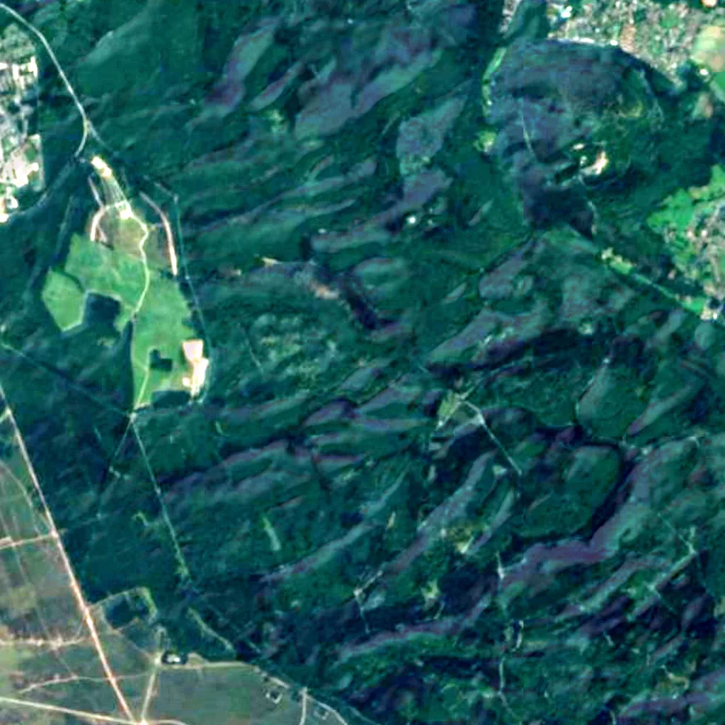 Teutoburg Forest seen from above (Sentinel-2)