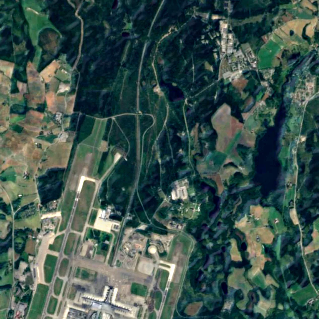 Trandumskogen seen from above (Sentinel-2)