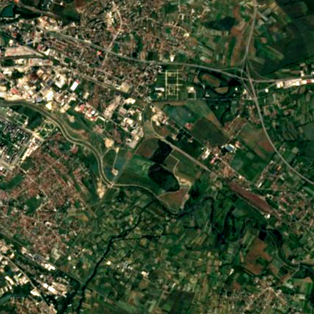 Trubarevo Dendropark seen from above (Sentinel-2)
