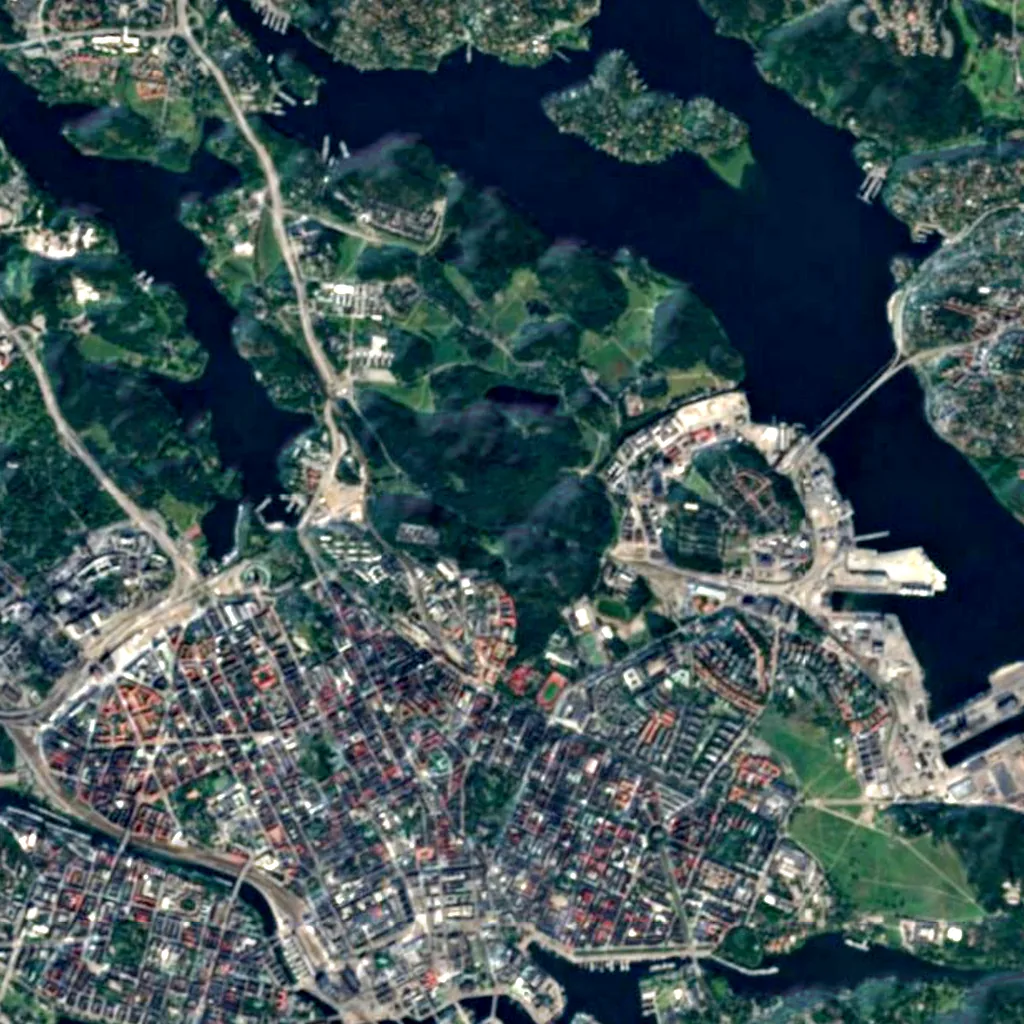 Uggleviken seen from above (Sentinel-2)