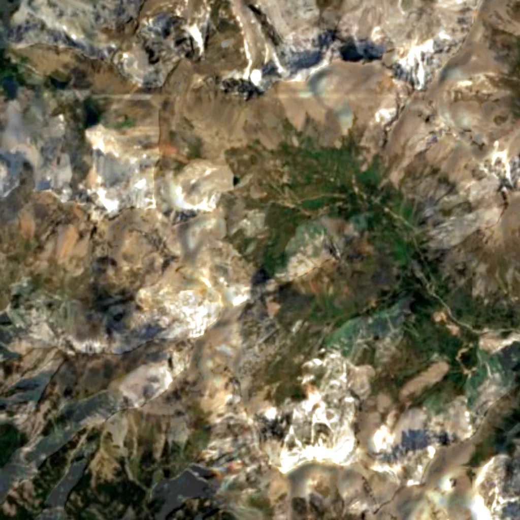 Uncompahgre National Forest seen from above (Sentinel-2)