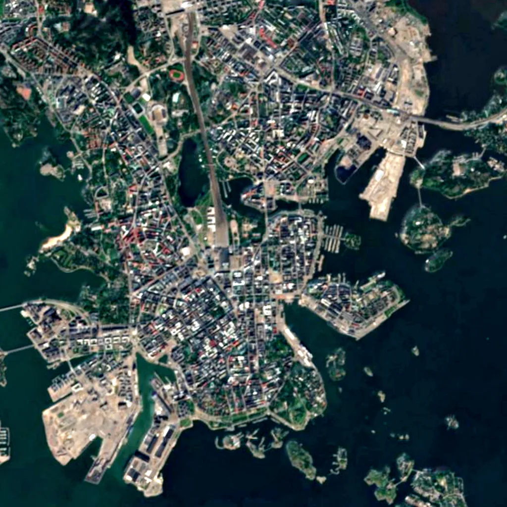 University of Helsinki Botanical Garden seen from above (Sentinel-2)