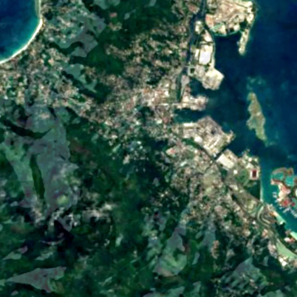Victoria Botanical Gardens seen from above (Sentinel-2)