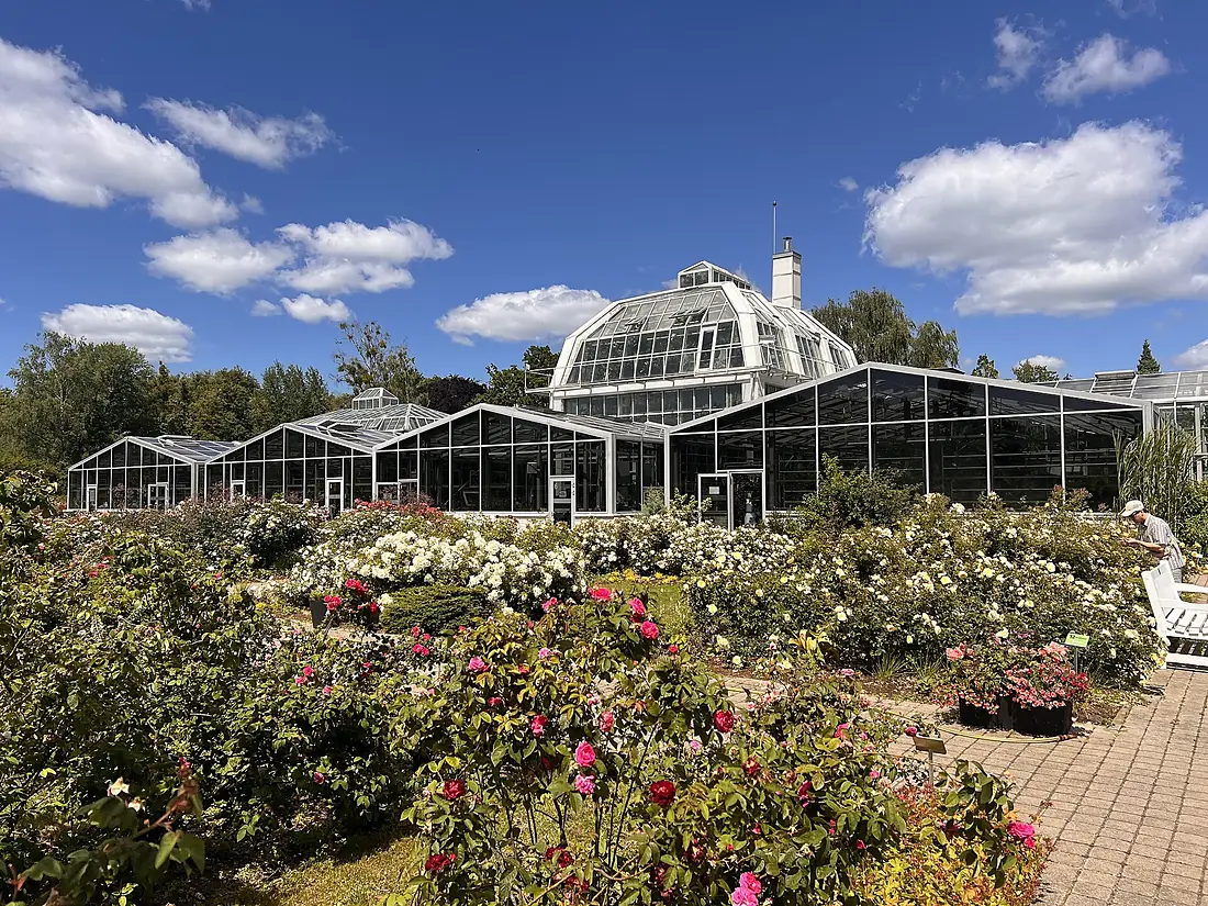 Kaunas Botanical Garden, July 2025, greenhouse exterior