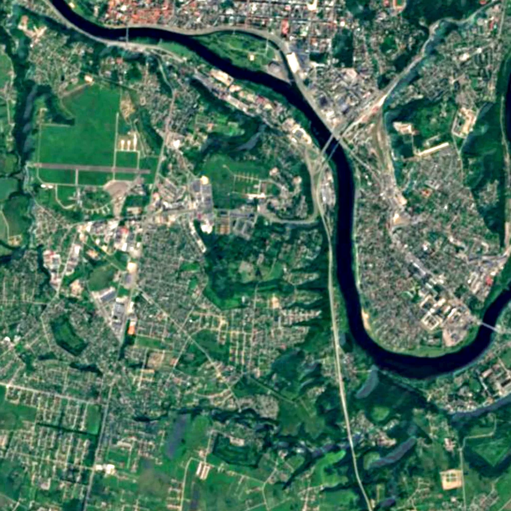 Vytautas Magnus University Botanical Garden seen from above (Sentinel-2)