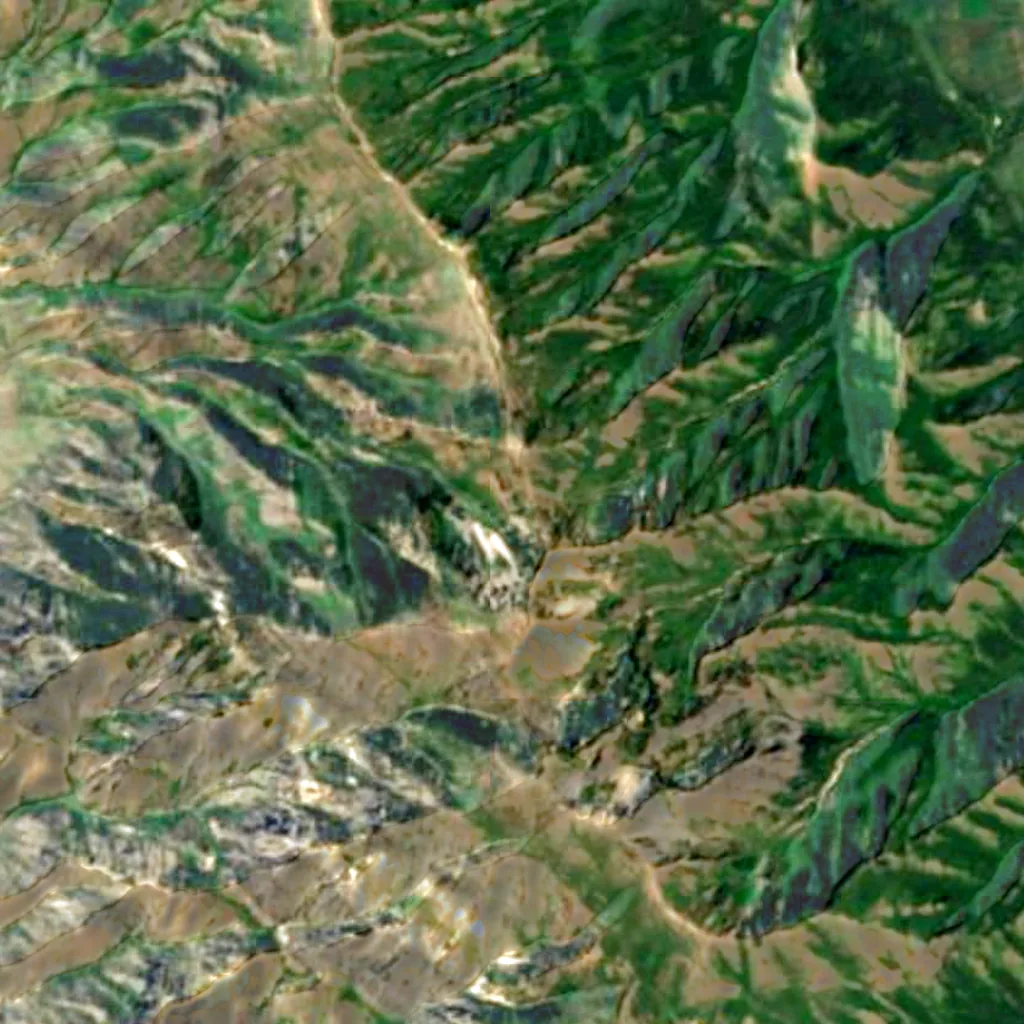Wasatch–Cache National Forest seen from above (Sentinel-2)
