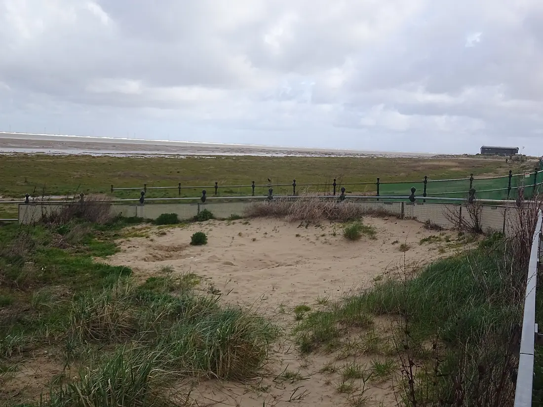 The Hoylake seafront, the Wirral. View north