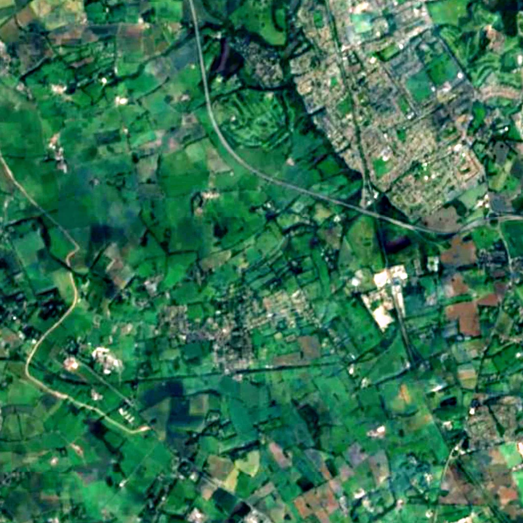 Wirral Peninsula seen from above (Sentinel-2)