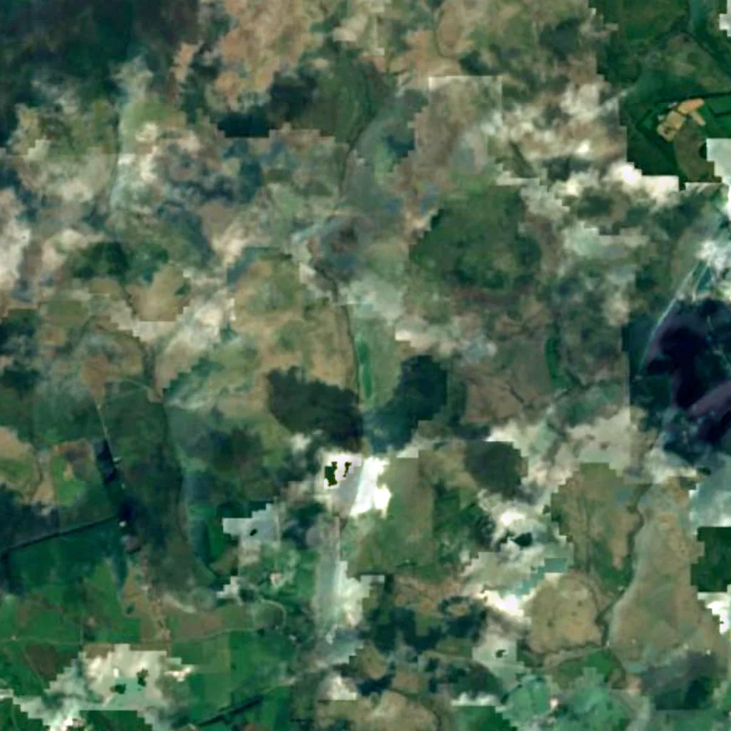Wistman's Wood seen from above (Sentinel-2)
