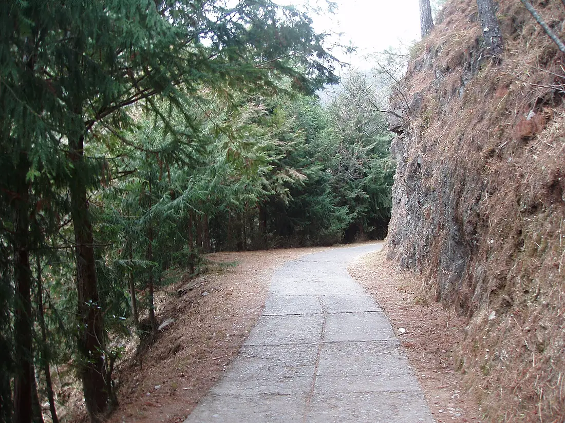 Trail in forest near Cijiawan River
