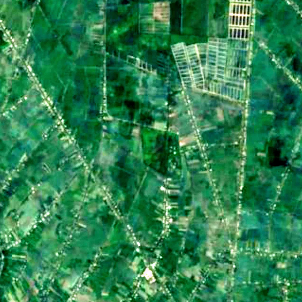 Xẻo Quýt Historical Site seen from above (Sentinel-2)