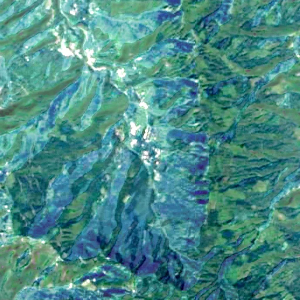 Xitou Nature Education Area seen from above (Sentinel-2)