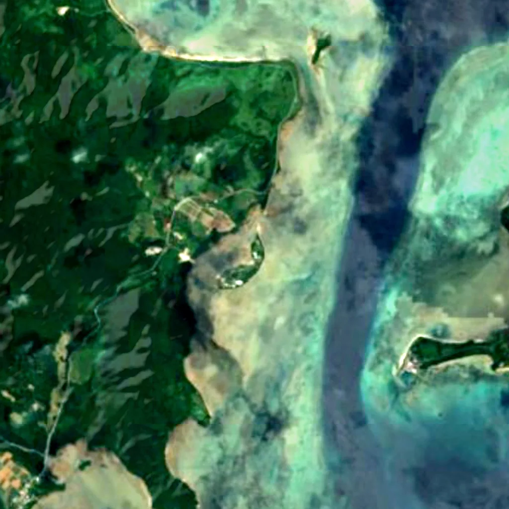 Yubu Island seen from above (Sentinel-2)